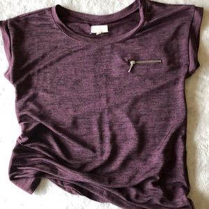 New Look dressy T zipper detail and capped sleeves